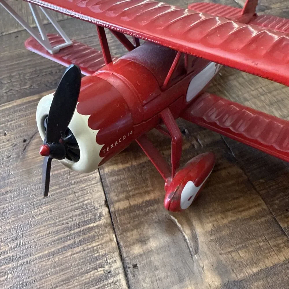 Texaco Wings of Texaco #14 NC563Y Red Biplane Die-Cast Airplane ERTL
